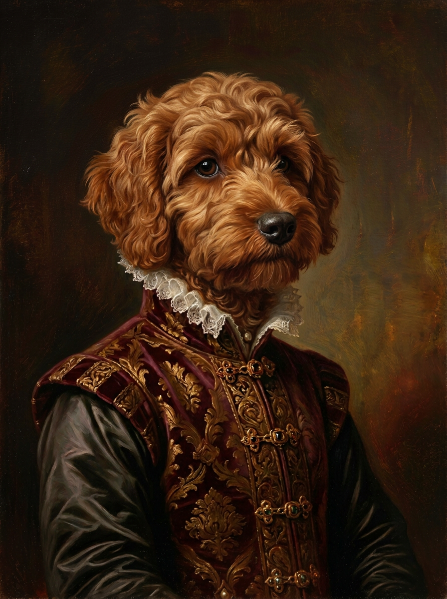 Custom pet portrait style
